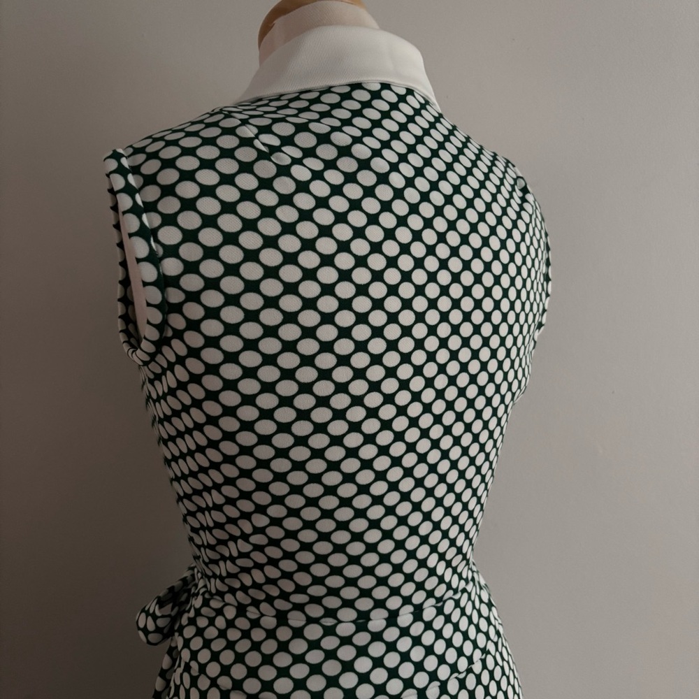 Vintage Green and White Polka Dot Mini Dress - Picture 8 of 12